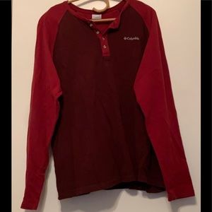 Columbia heavy knit jersey, in two tone burgundy
